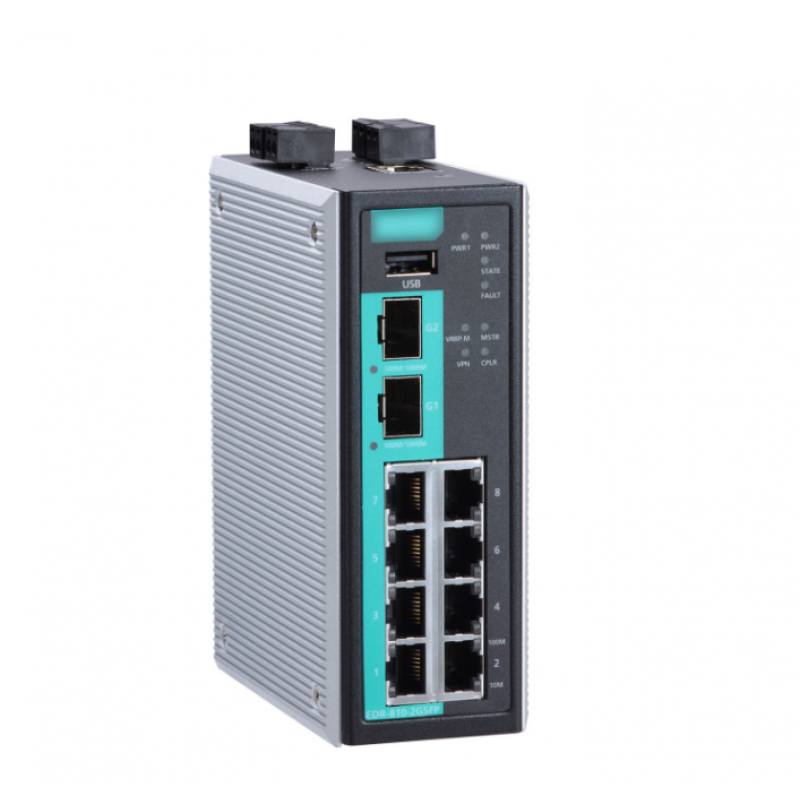 multiport industrial secure routers EDR-810-2GSFP