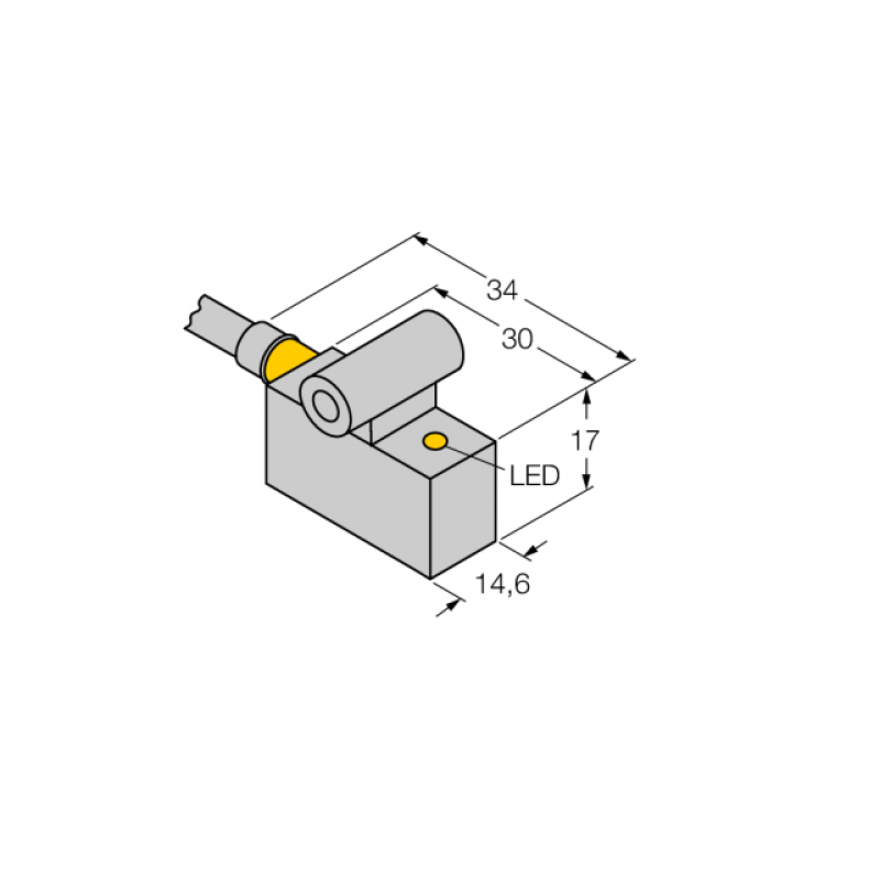 Magnetic field sensor for pneumatic cylinders BIM-IKT-AP6X W/KLI-3,4620090