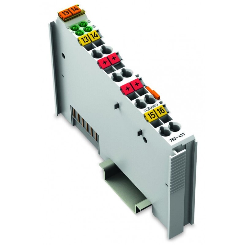 4-channel digital input; 24 VDC; 0.2 ms; 2-conductor connection 750-433