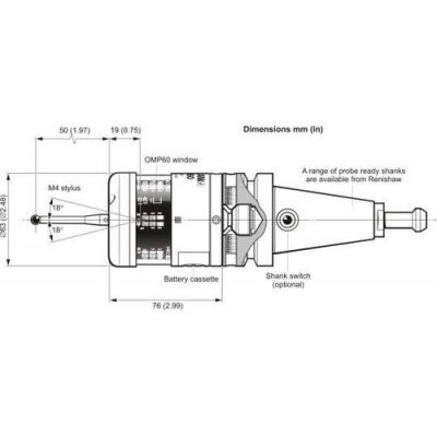 Renishaw OMP60 Optical Transmission Probe (Legacy) - RBE A-4038-0001