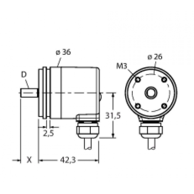 RS-06S6S-7A12B-C 1M Absolute Rotary Encoder - Single-Turn Industrial Line